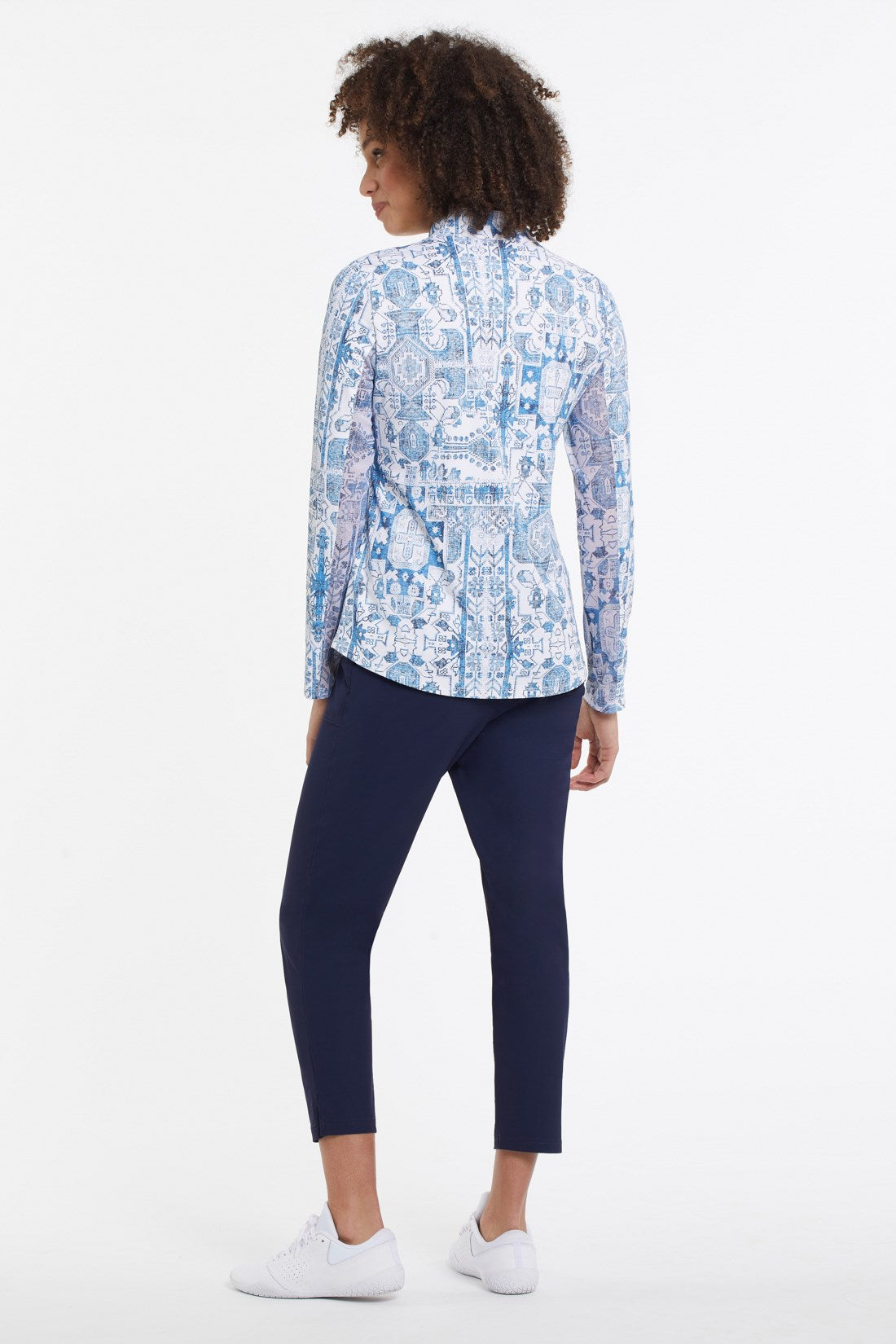 25" Pull-On Tech Capri - Dark Blue