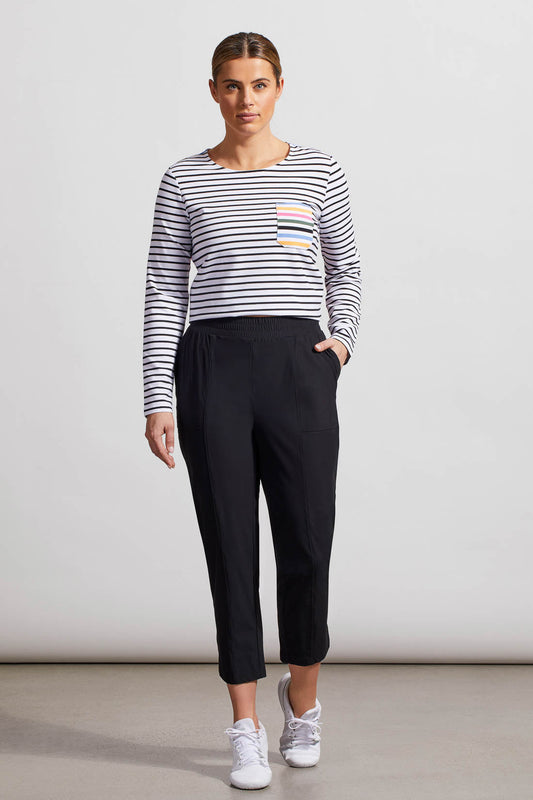 25" Pull-On Technical Capri - Black
