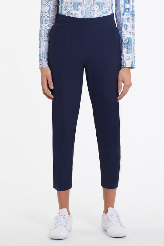 25" Pull-On Tech Capri - Dark Blue