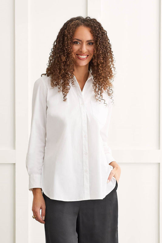 Classic White Button Down Shirt - White